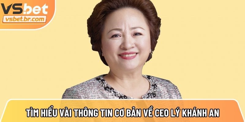 Tìm hiểu vài thông tin cơ bản về CEO Lý Khánh An